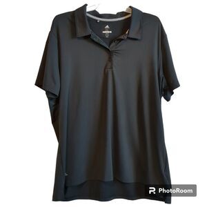 ADIDAS Womens Polo, Black Athletic Top, Golf, Hiking, Activewear Sports Size 2X